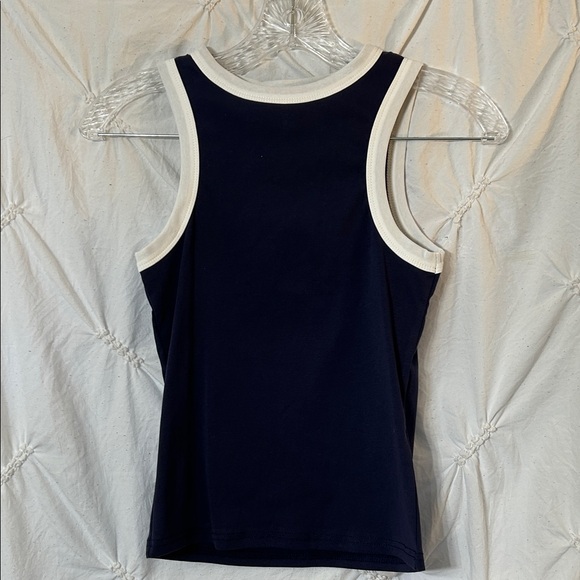 Edikted Tops - Women's Navy and White Tank-Size XS